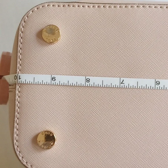 Gold Hardware MMK Jet Set Saffiano Frame Leather Bag Medium Tote Front Pocket - Picture 8 of 10